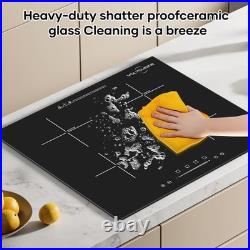 24 Inch Built-in Induction Cooktop, 4 Burner 6600W Electric Cooktop