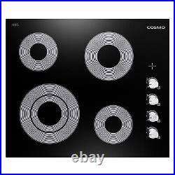 24 Inch Electric Ceramic Glass Cooktop 4 Surface Burners, Knobs (open Box)