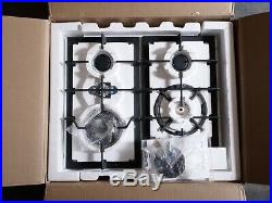 24 Inch Gas Cooktop 4 Sealed Burners, Metal Knobs, Stainless Steel (open Box)