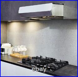 24 Kitchen Built-in Gas Cooktop 4 burners NG/LPG Stainless Steel Tempered Glass