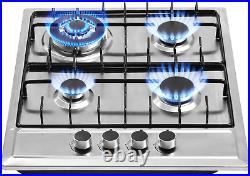 24? X20? Built in Gas Cooktop 4 Burners Stainless Steel Stove NG/LPG Conversion