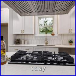 24 in. 4-Burners Black Gas Cooktop in Stainless Steel with NG/LPG Convertible 24 in. 4-Burners Black Gas Cooktop in Stainless Steel with NG/LPG Convertible
