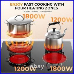 24 inch 4 Burners Cooktop, 220V Electric Stove Burner Built-in Electric Burners