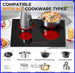 24 inch 4 Burners Cooktop, 220V Electric Stove Burner Built-in Electric Burners