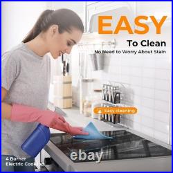 24 inch 4 Burners Cooktop, 220V Electric Stove Burner Built-in Electric Burners