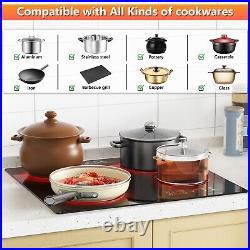 24 inch 4 burners Electric Cooktop Gas Stove Top 9 Power Levels 220V-240V 6000W