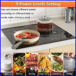 24 inch 4 burners Electric Cooktop Gas Stove Top 9 Power Levels 220V-240V 6000W