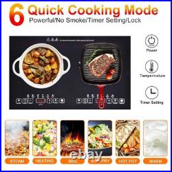 24 inch Built-in Electric Cooktop Radiant Ceramic Cooktop 2 Burners 4000W