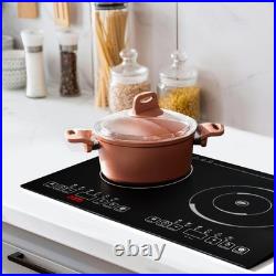 24 inch Built-in Electric Cooktop Radiant Ceramic Cooktop 2 Burners 4000W