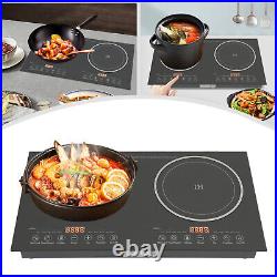 2400W 110V Electric 2-Burners Built in Dual Induction Cooker Cooktop Countertop 2400W 110V Electric 2-Burners Built in Dual Induction Cooker Cooktop Countertop