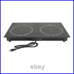 2400W 110V Electric 2-Burners Built in Dual Induction Cooker Cooktop Countertop 2400W 110V Electric 2-Burners Built in Dual Induction Cooker Cooktop Countertop