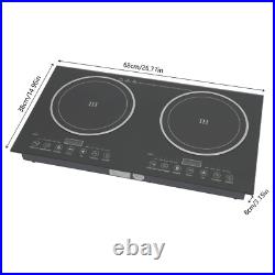 2400W 110V Electric 2-Burners Built in Dual Induction Cooker Cooktop Countertop 2400W 110V Electric 2-Burners Built in Dual Induction Cooker Cooktop Countertop
