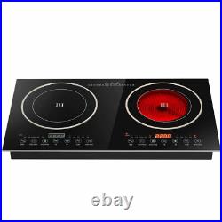 2400W 2 Burners Cooktop Stove Electric Induction/Ceramic Cooker Countertop 110V 2400W 2 Burners Cooktop Stove Electric Induction/Ceramic Cooker Countertop 110V