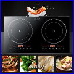 2400W Electric Dual Induction Cooker Cooktop Countertop/Build In Double Burner