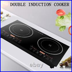 2400W Electric Induction Cooker Cooktop Countertop Dual Burner Stove Hot Plate