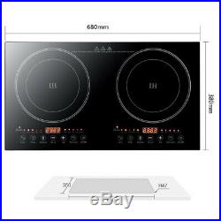2400W Electric Induction Cooktop Countertop Double Cooker Burner Stove Hot Plat