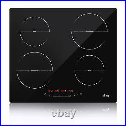 24Electric Induction Cooktop Built-in 4 Burners Touch Control Lock Timer IsEasy