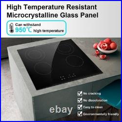 24in Built-in Electric Cooktop Radiant Ceramic Cooktop 4 Burners 220V 6800W