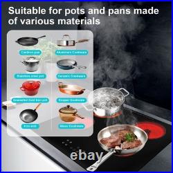 24in Built-in Electric Cooktop Radiant Ceramic Cooktop 4 Burners 220V 6800W