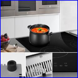 24in Built-in Electric Cooktop Radiant Ceramic Cooktop 4 Burners 220V 6800W
