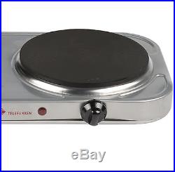 2500w Electric Twin Hob Dual Double Hot Plate Table Top Hotplate Portable Cooker
