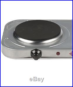 2500w Electric Twin Hob Dual Double Hot Plate Table Top Hotplate Portable Cooker