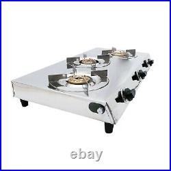 28 Gas Stove Cooktop Stainless Steel 3 Burners Gas Triple Burner Gas Stoves Kit