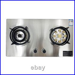 28 LPG/Propane Gas Cooktop Built-in Gas Stove Stainless Steel with2 Burners