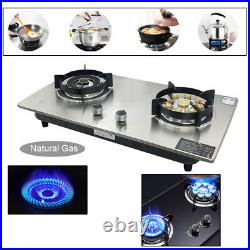 28 NG Gas Cooktop Built-in Gas Stove Stainless Steel with2 Burners