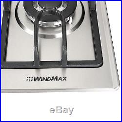 28in. 3 Burners Built-In Stove Top Gas Cooktop Kitchen Easy to Clean Gas Cooking