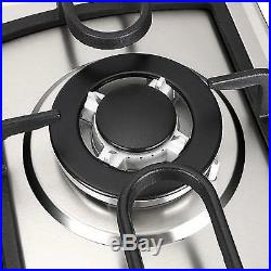 28in. 3 Burners Built-In Stove Top Gas Cooktop Kitchen Easy to Clean Gas Cooking