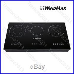 29.5 Glass Induction Hob 3 Burners Built-in Electric Cooktop Triple Stove 240V