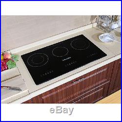 29.5 Glass Induction Hob 3 Burners Built-in Electric Cooktop Triple Stove 240V