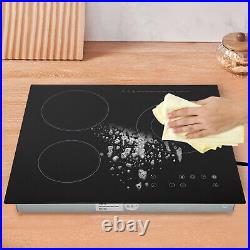 3 Burners Ceramic Cooktop Radiant Electric Stove Sensor Touch Control Hotel 110V