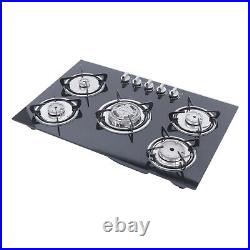 30.320 4 Burner Gas Cooktop Stove Built-in Stove Black Tempered Glass LPG/NG