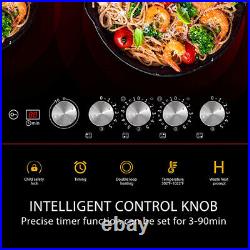 30'' 4 Burner 7400W Electric Radiant Cooktop Smoothtop with 5 Heat Setting Timer