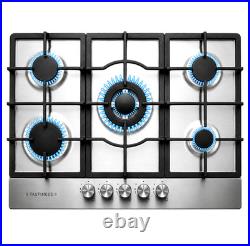 30 5 Burner Gas Cooktop Powerful Stainless Steel Built-In Cooking Surface