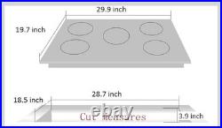 30 5 Burner Gas Cooktop Powerful Stainless Steel Built-In Cooking Surface