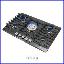 30 5 Burners Built-In Stove Top Gas Cooktop Kitchen Easy to Clean Gas Cooking