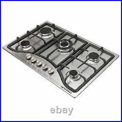 30 5 Burners Built-In Stove Top Gas Cooktop Kitchen NG/LPG Gas Cooking USA
