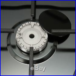 30 Black Titanium Stainless 5 Burner Built-In Stove LPG/NG Fixed Gas Cooktop