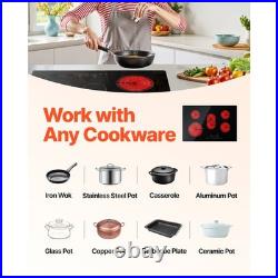 30 Built-in Electric Ceramic Cooktop 5 Burners Glass Stove Touch Control 8600W