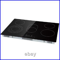 30 Built-in Electric Ceramic Cooktop 5 Burners Glass Stove Touch Control 8600W