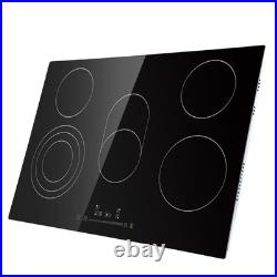 30 Built-in Electric Ceramic Cooktop 5 Burners Glass Stove Touch Control 8600W