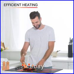 30'' Built-in Electric Cooktop Ceramic Glass Stove 4 Burner Knob Control USA