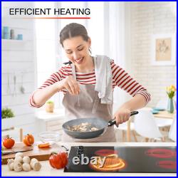 30'' Built-in Electric Cooktop Ceramic Glass Stove 4 Burner Knob Control USA