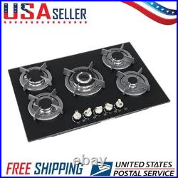 30 Built-in Gas Hob Dual Fuel RVs 5 Burners NG/LPG Auto Ignition Stainless