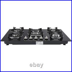 30 Built-in Gas Hob Dual Fuel RVs 5 Burners NG/LPG Auto Ignition Stainless