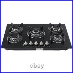 30 Built-in Gas Hob Dual Fuel RVs 5 Burners NG/LPG Auto Ignition Stainless
