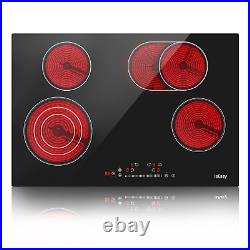 30 Drop-in Electric Cooktop Ceramic Stove, 4 Burner, Touch, Child Safety, Timer US
